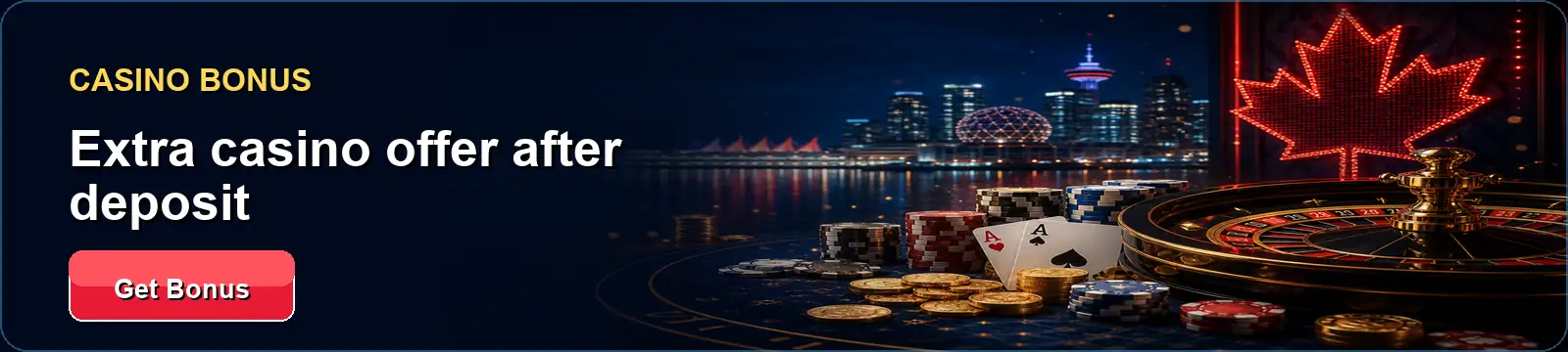 Casino bonus. Extra casino offer after deposit