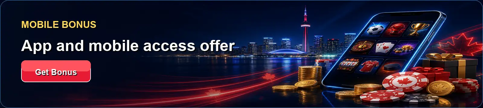 Mobile bonus. App and mobile access offer